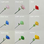 Mini Hand-Blown Glass Rose Stem – June Birth Flower & Everlasting Anniversary Gift