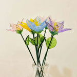 Mini Hand-Blown Glass Rose Stem – June Birth Flower & Everlasting Anniversary Gift