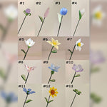 Custom Glass Birth Flower Stem Collection – Personalized Mini Floral Art Keepsake