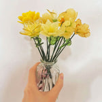 Mini Hand-Blown Monochromatic Yellow Flower Stems – Honeyed Floral Bouquet Assortment