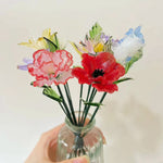 Mini Hand-Blown Glass Wildflower Bouquet – Custom Assorted Single Flower Stems