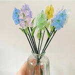 Mini Hand-Blown Glass Larkspur Stem – July Birth Flower & Vibrant Floral Spike