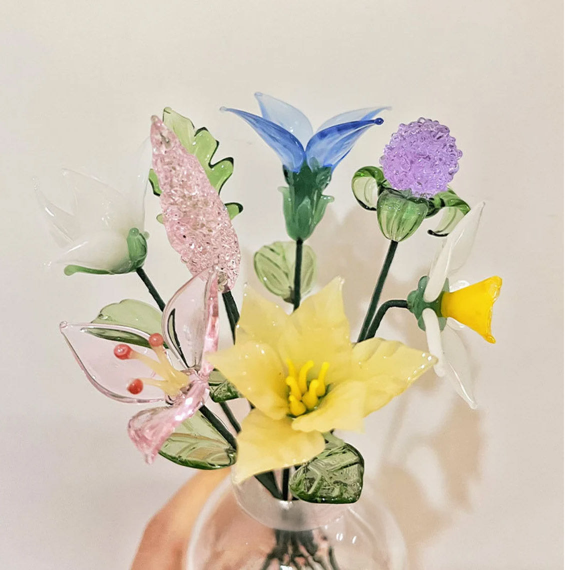 Mix & Match Hand-Blown Glass Flower Stem – Personalized Forever Floral Keepsake