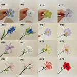 Mini Hand-Blown Yellow Floral Bouquet – Mixed Sunshine Glass Flower Stems