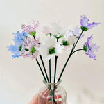 Mini Hand-Blown Glass Gladiolus Spray – August Birth Flower & Ruffled Petal Stem