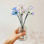 Mini Hand-Blown Glass Gladiolus Spray – August Birth Flower & Ruffled Petal Stem