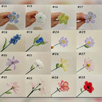 Custom Glass Birth Flower Stem Collection – Personalized Mini Floral Art Keepsake