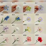 Mini Hand-Blown Monochromatic Yellow Flower Stems – Honeyed Floral Bouquet Assortment