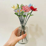 Mini Hand-Blown Glass Wildflower Bouquet – Custom Assorted Single Flower Stems