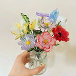 Mini Hand-Blown Glass Wildflower Bouquet – Custom Assorted Single Flower Stems
