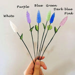 Boho Textured Glass Flower Spike – Mini Forever Lavender Stem in Custom Colors